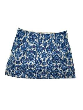 Tranquility by Colorado Clothing Blue Paisley Damask Active Skort - Womens Large